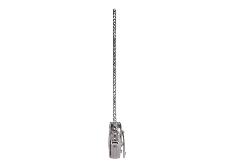 Balenciaga Le Cagole Heart Mini Metallized Bag Silver