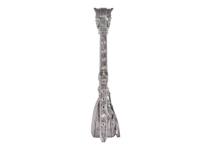 Balenciaga Le Cagole Shoulder Bag XS Metallized Silver