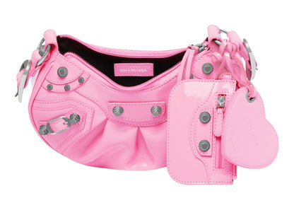 Balenciaga Le Cagole Shoulder Bag XS Pink Patent