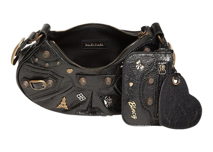 Balenciaga Le Cagole Shoulder Bag XS (With Pins) Black