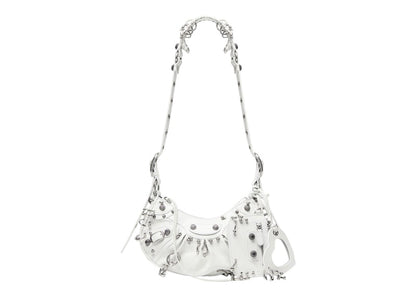 Balenciaga Le Cagole XS Shoulder Bag With Piercing White Arena
