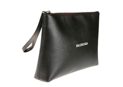 Balenciaga Logo Cash Pouch Black