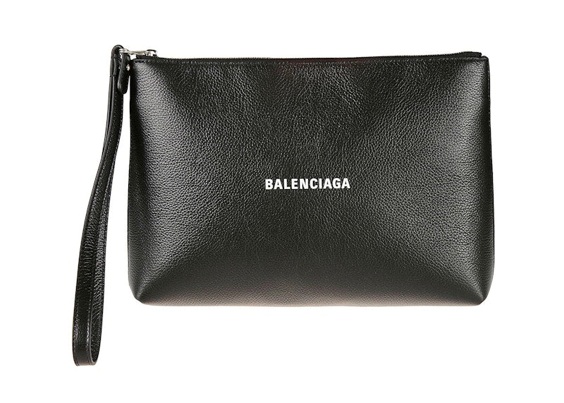 Balenciaga Logo Cash Pouch Black