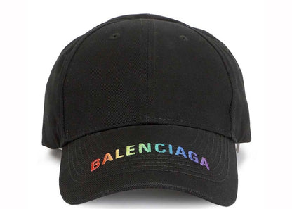 Balenciaga Logo Embroidered Cap Black/Multi
