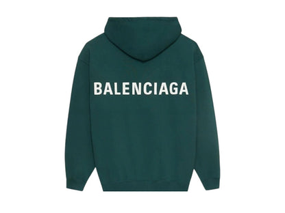 Balenciaga Logo Hoodie Green/White