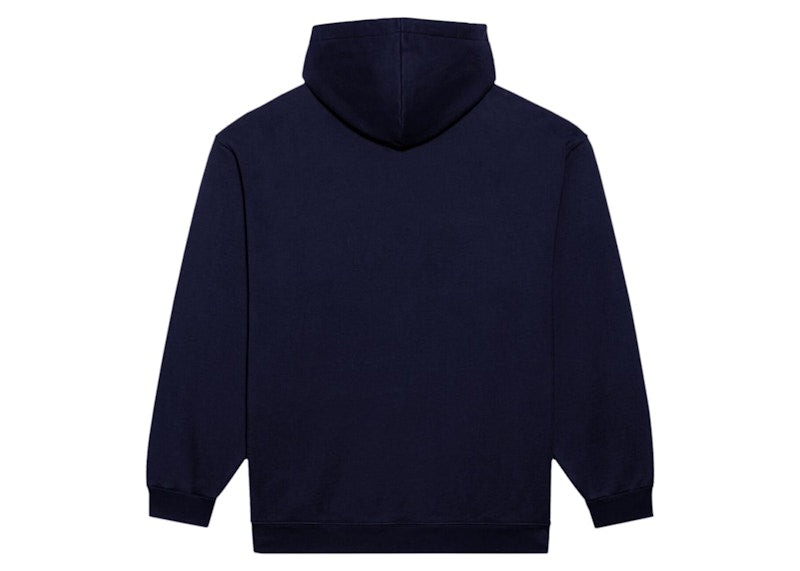 Balenciaga Logo Medium Fit Hoodie Marine Blue/White