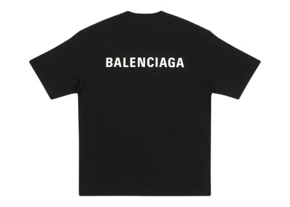 Balenciaga Logo Medium Fit T-shirt Black