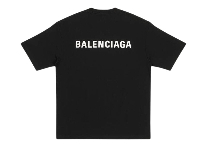 Balenciaga Logo Medium Fit T-shirt Black