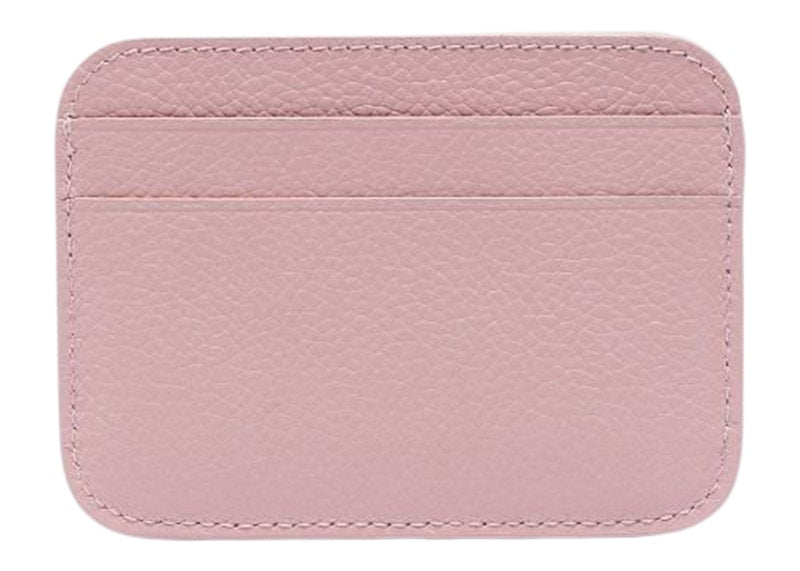 Balenciaga Logo Print (4 Card Slots 1 Slip Pocket) Cash Card Holder Pink/White