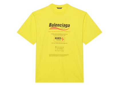 Balenciaga Logo-Print S/S T-shirt Yellow