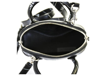 Balenciaga Logo Print Ville Shoulder Bag XXS Black