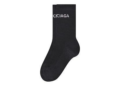 Balenciaga Logo Socks Black/White