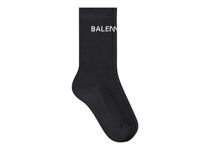 Balenciaga Logo Socks Black/White
