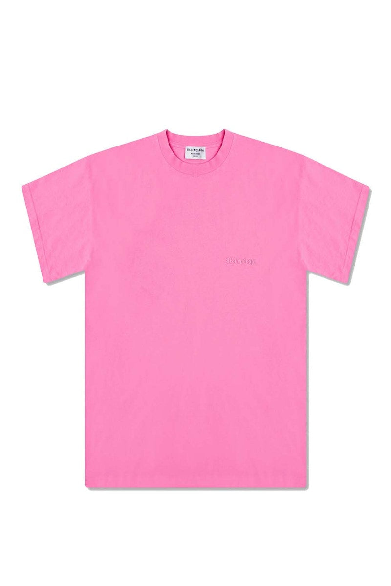 Balenciaga Logo T-Shirt Pink