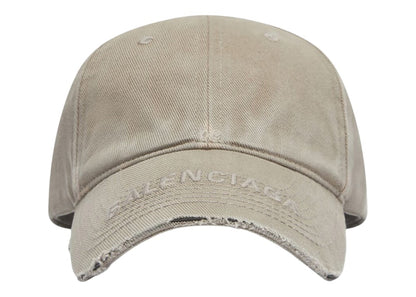 Balenciaga Logo Visor Cap Dark Beige/Dark Beige