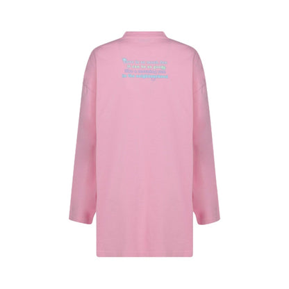 Balenciaga Love Bear Womens Oversized L/S T-Shirt Pink