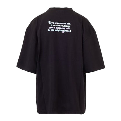 Balenciaga Love Bear Womens Oversized T-Shirt Black