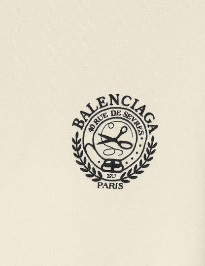 Balenciaga Medium Fit Logo T-Shirt White