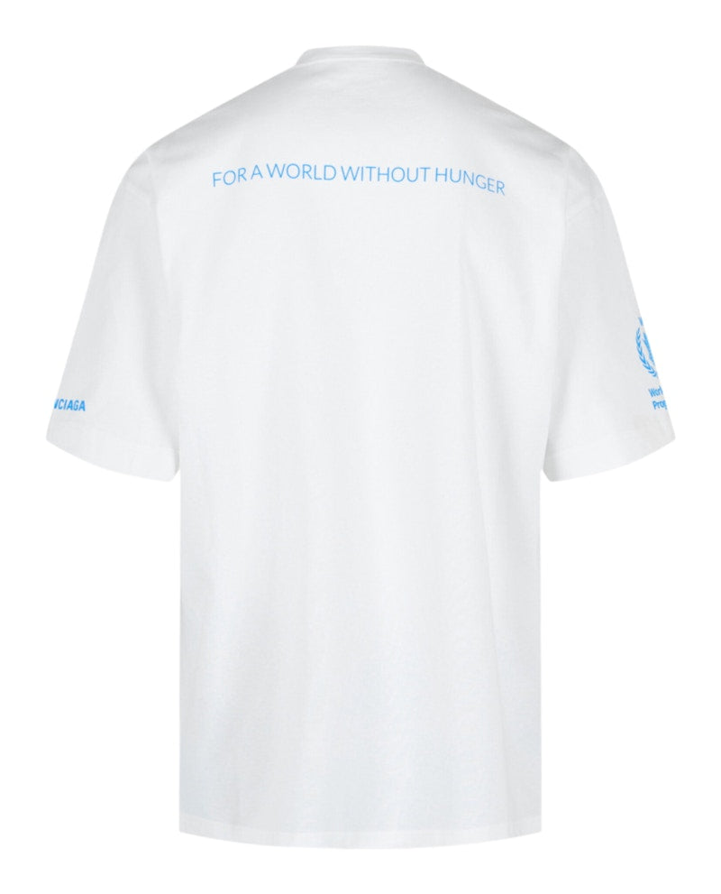 Balenciaga Medium Fit S/S T-shirt White/Blue