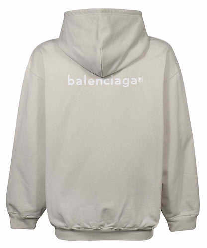 Balenciaga Medium Fit Zip Hoodie Light Beige