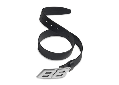 Balenciaga Men's Moto Logo Belt Black