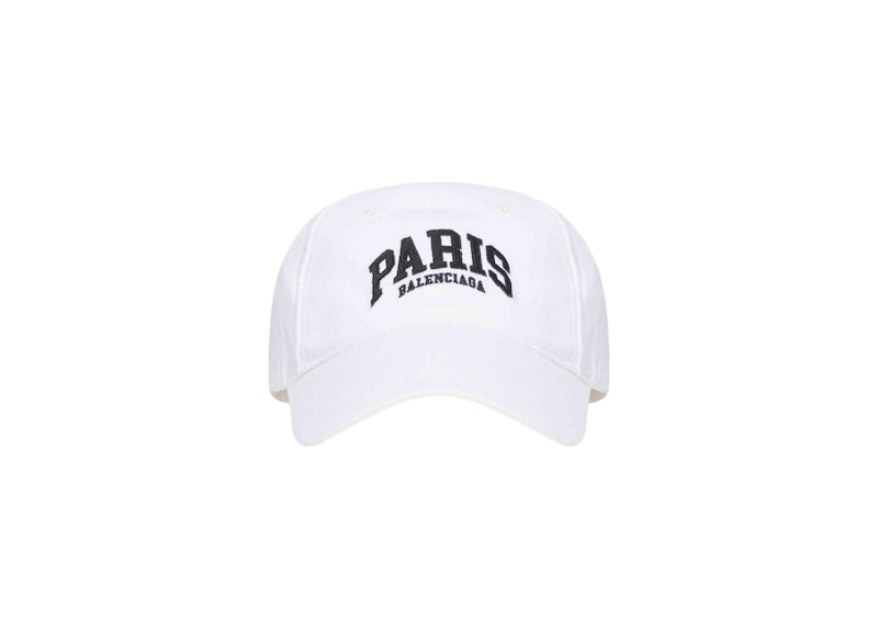 Balenciaga Mens Cities Paris Cap White
