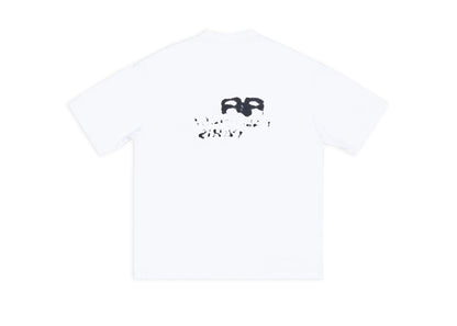 Balenciaga Men's Hand Drawn BB Icon Medium Fit Vintage T-Shirt White/Black
