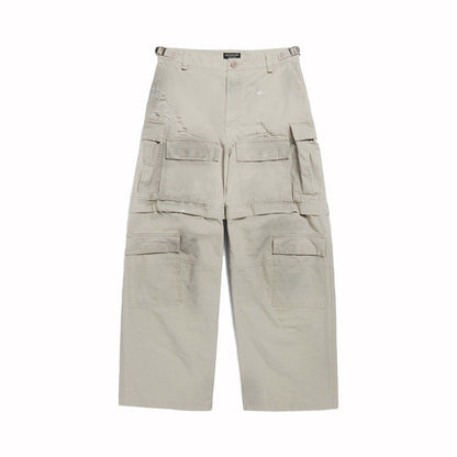 Balenciaga Men's Large Cargo Pants Beige