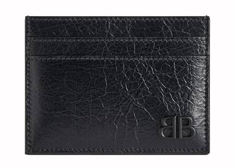 Balenciaga Mens Monaco Card Holder Black