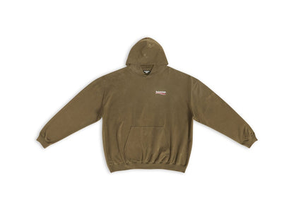 Balenciaga Men's Political Campaign Large Fit Hoodie Kaki