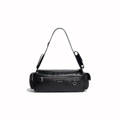 Balenciaga Mens Superbusy Small Sling Bag in Black Black