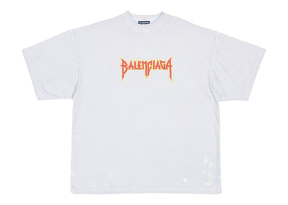 Balenciaga Metal Vintage Oversized T-Shirt White/Multi