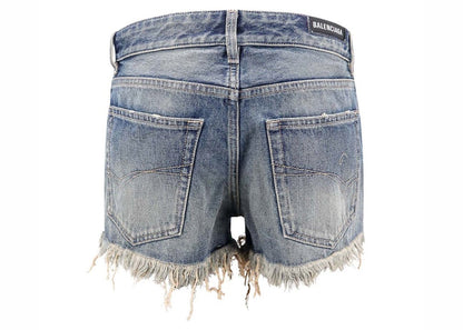Balenciaga Mini Denim Shorts Blue/Rust