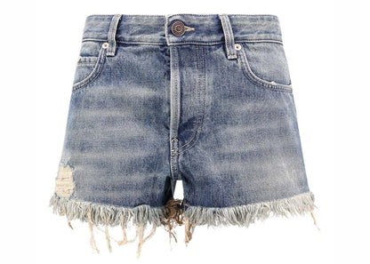 Balenciaga Mini Denim Shorts Blue/Rust