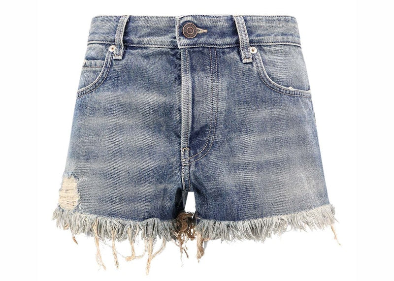 Balenciaga Mini Denim Shorts Blue/Rust