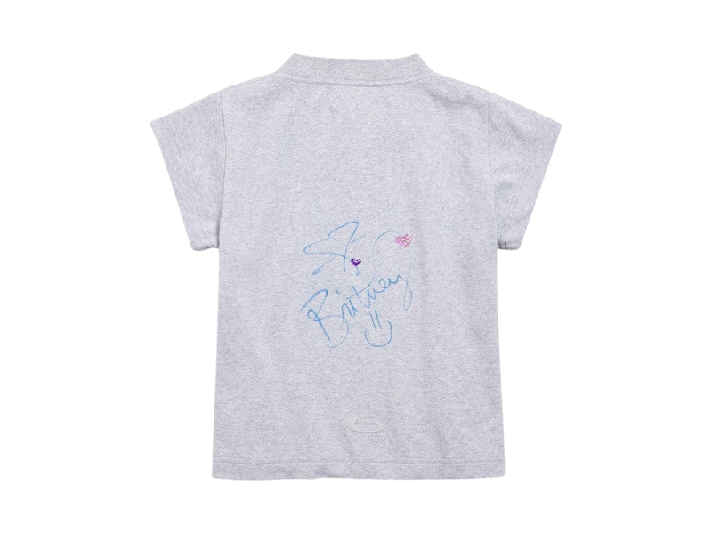 Balenciaga Music Britney Spears Series Shrunk T-shirt Light Grey/Pink