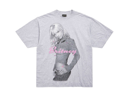 Balenciaga Music Britney Spears Series T-shirt Medium Fit Light Grey/Pink