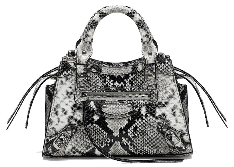 Balenciaga Neo Classic City Bag Mini Python Print Multicolor