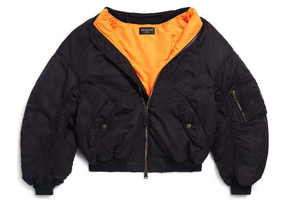 Balenciaga Off Shoulder Bomber Black
