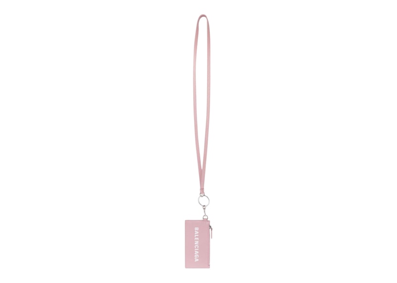 Balenciaga On Keyring Cash Card Case Pink/White
