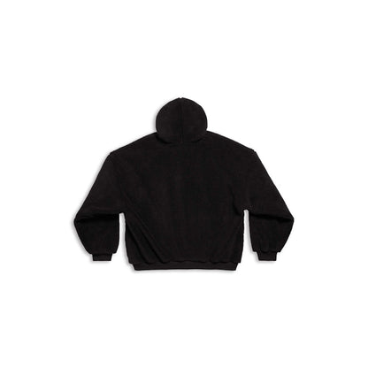 Balenciaga Outerwear Zip-Up Hoodie Oversized in Black Black