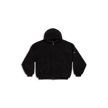 Balenciaga Outerwear Zip-Up Hoodie Oversized in Black Black