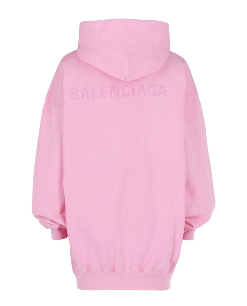 Balenciaga Oversized Logo Hoodie Pink Pink