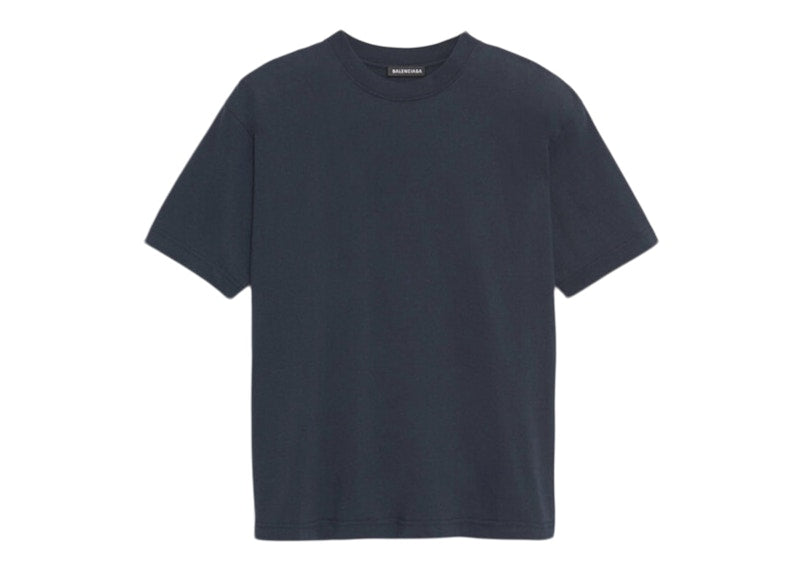 Balenciaga Oversized Logo T-Shirt Washed Navy/White