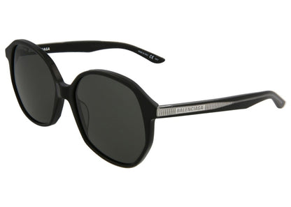 Balenciaga Oversized Round Acetate Sunglasses Black/Grey (BB0005S-30006545-001)