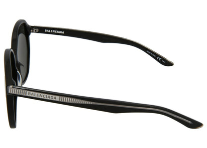 Balenciaga Oversized Round Acetate Sunglasses Black/Grey (BB0005S-30006545-001)