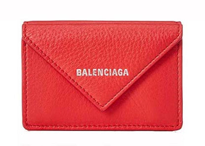 Balenciaga Paper ZA Mini Wallet Red