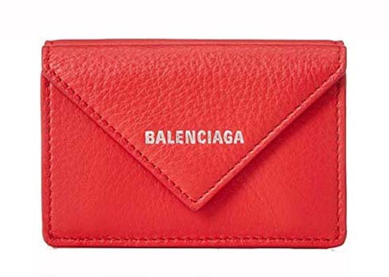 Balenciaga Paper ZA Mini Wallet Red