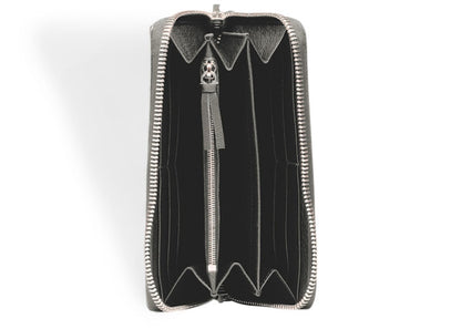 Balenciaga Papier Continental Zip Around Metal Grey