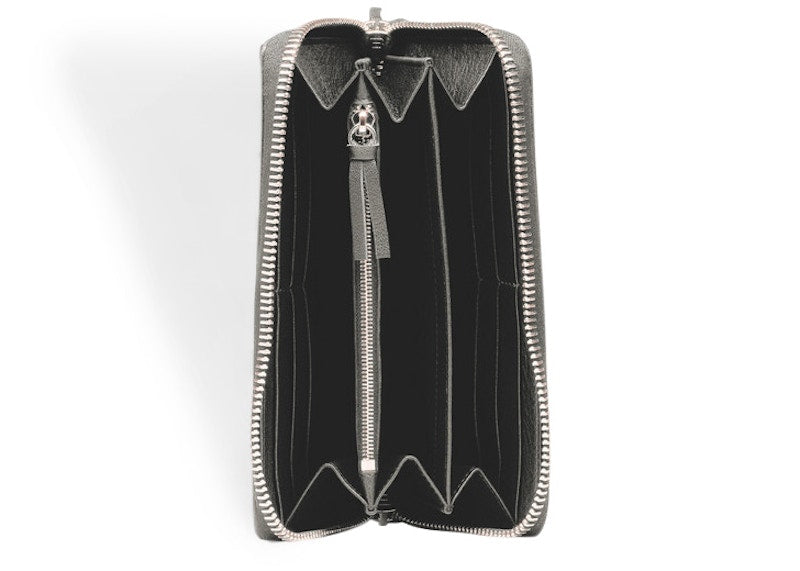 Balenciaga Papier Continental Zip Around Metal Grey